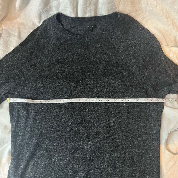 J Crew Mens Pullover Sweater Crewneck Long Sleeve Dark Gray Size Large - Picture 7 of 8